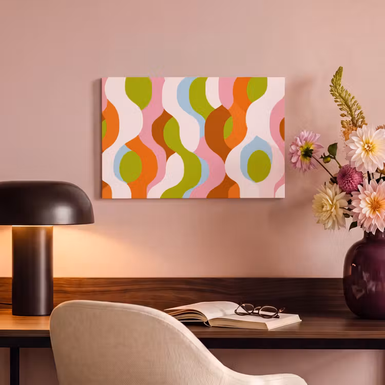 Canvas schilderij - Abstract - Vormen - Roze — 6
