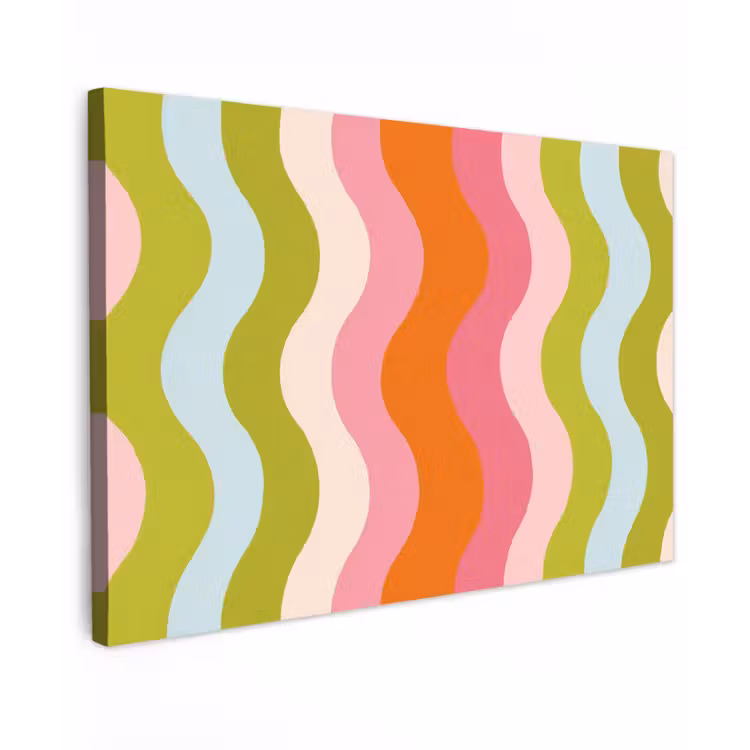 Canvas schilderij - Banen - Golven - Kleurrijk - Verticaal — 1