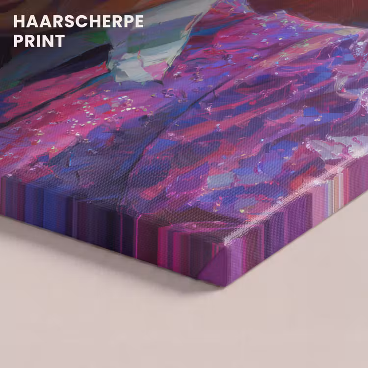 Canvas schilderij - Expressief - Microfoon - Paars — 5