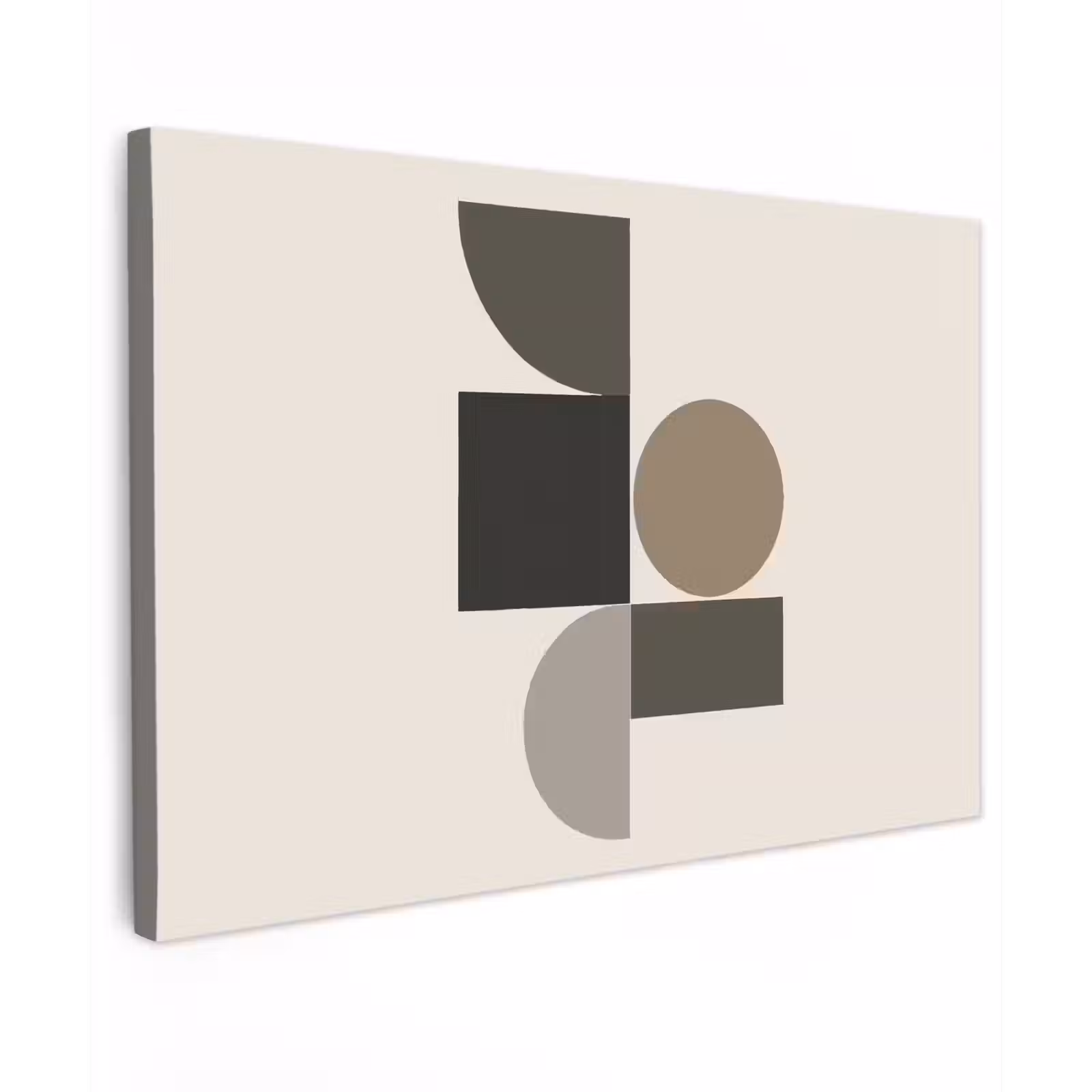 Canvas schilderij - Aardetinten - Abstracte compositie - Eenvoudige vormen — 1