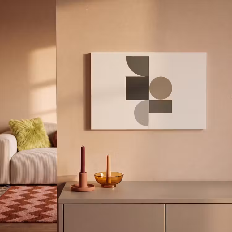Canvas schilderij - Aardetinten - Abstracte compositie - Eenvoudige vormen — 2
