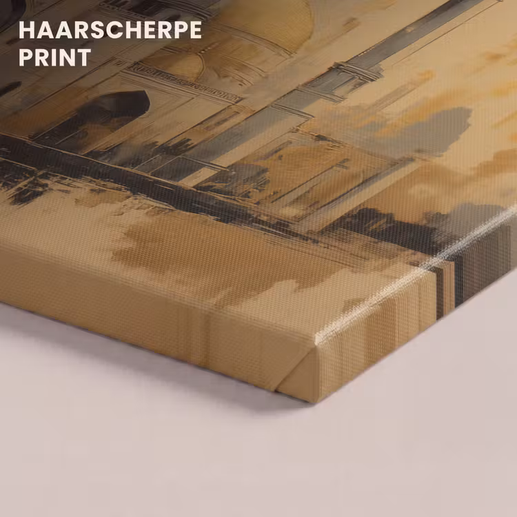 Canvas schilderij - Goud - Abstracte penseelstreken - Moskee — 5