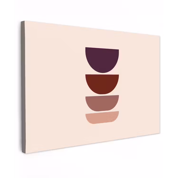 Canvas schilderij - Harmonieus - Symmetrisch - Rood — 1