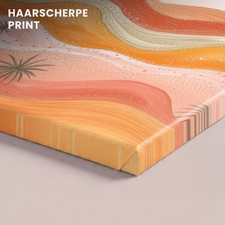 Canvas schilderij - Abstract landschap - Palmbomen - Kleurrijk — 5