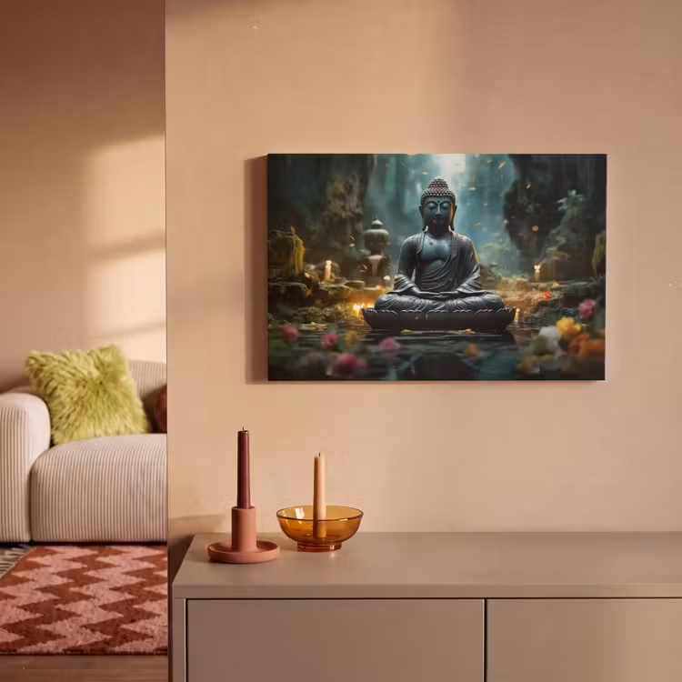 Canvas schilderij - Boeddha - Beeld - Buddha - Zen - Kunst - Boedha — 2