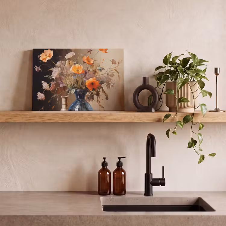 Canvas schilderij - Boeket - Bloemen - Olieverf - Stilleven - Pastel — 4