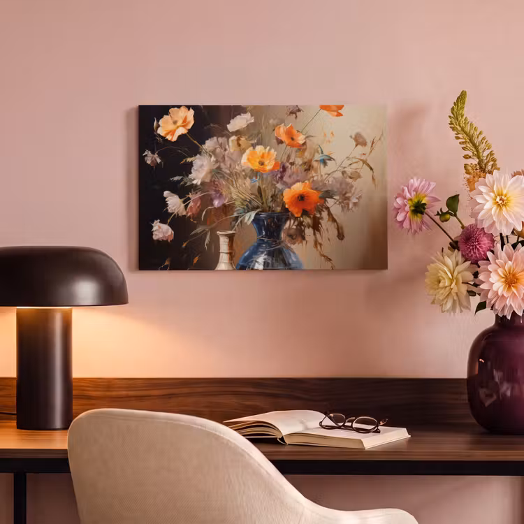 Canvas schilderij - Boeket - Bloemen - Olieverf - Stilleven - Pastel — 6