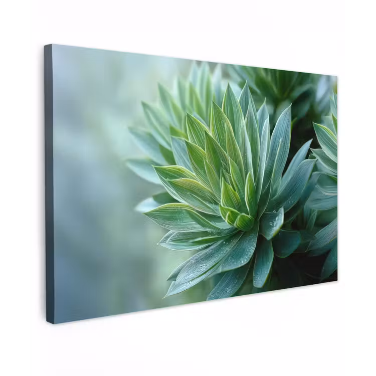 Canvas schilderij - Blad - Plant - Groen - Textuur — 1