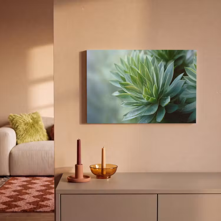 Canvas schilderij - Blad - Plant - Groen - Textuur — 2