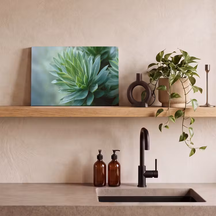 Canvas schilderij - Blad - Plant - Groen - Textuur — 4