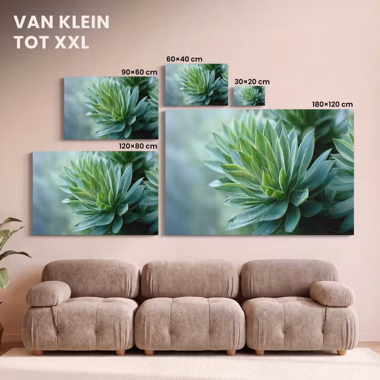 Canvas schilderij - Blad - Plant - Groen - Textuur — 8