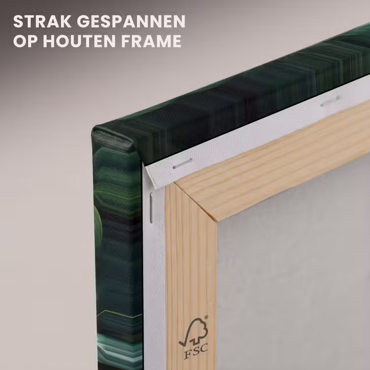 Canvas schilderij - Bladeren - Ovaal - Groen - Nerven — 7