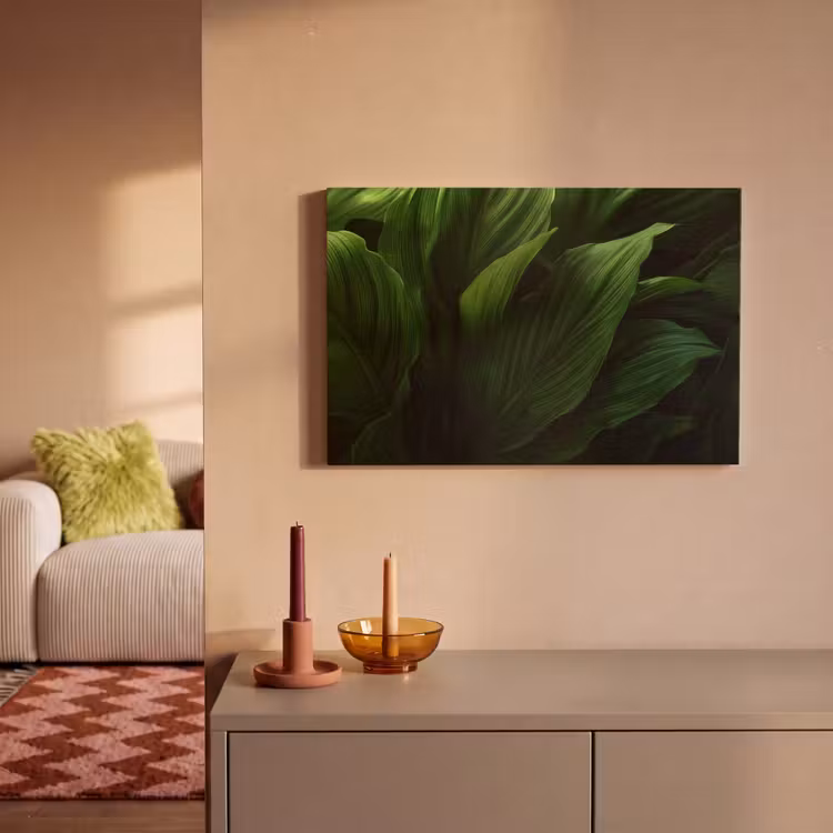Canvas schilderij - Bladeren - Schaduw - Groen - Textuur — 2