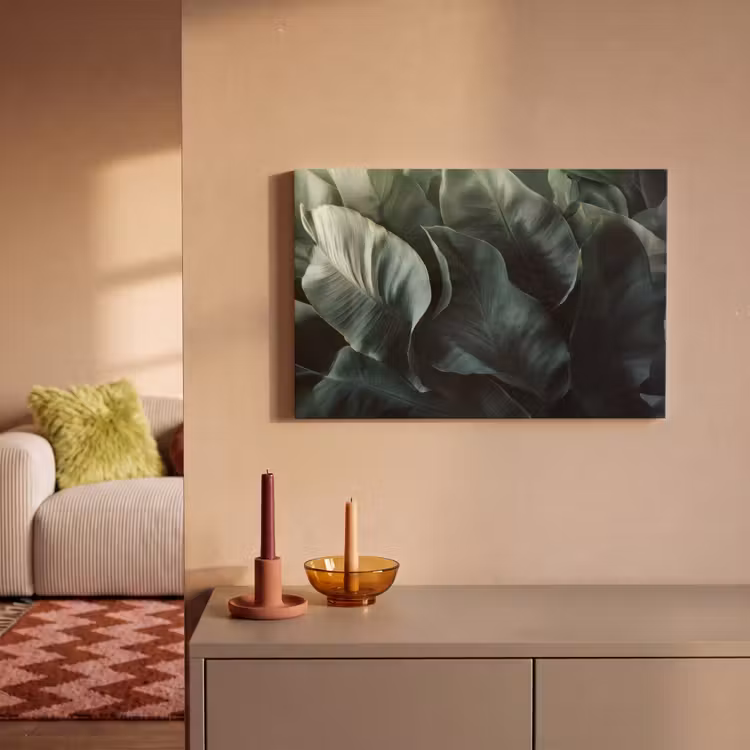 Canvas schilderij - Groen - Bladeren - Glad - Nerven — 2