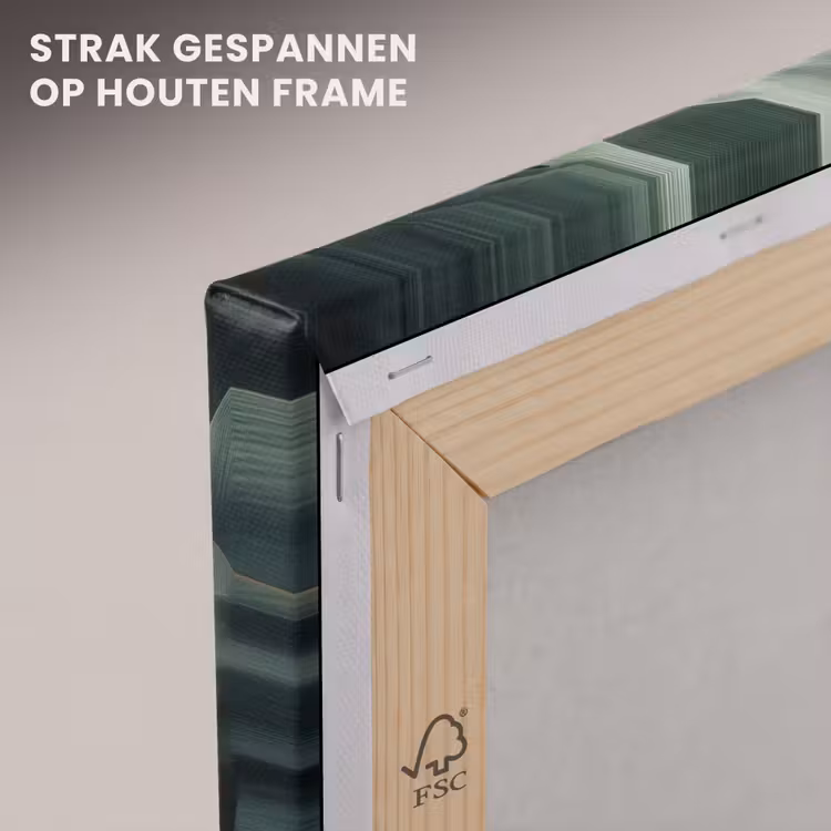 Canvas schilderij - Groen - Bladeren - Glad - Nerven — 7