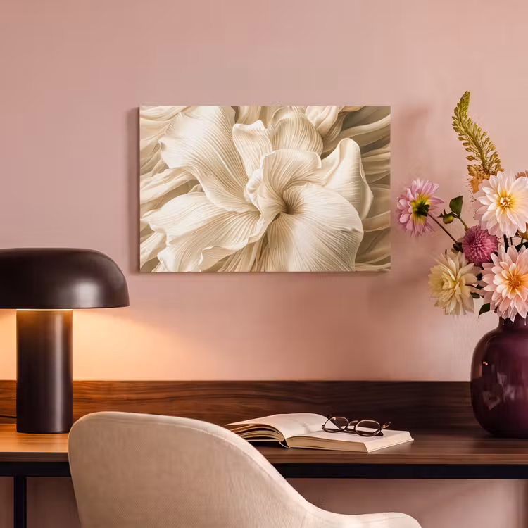 Canvas schilderij - Beige - Bloem - Patroon — 6