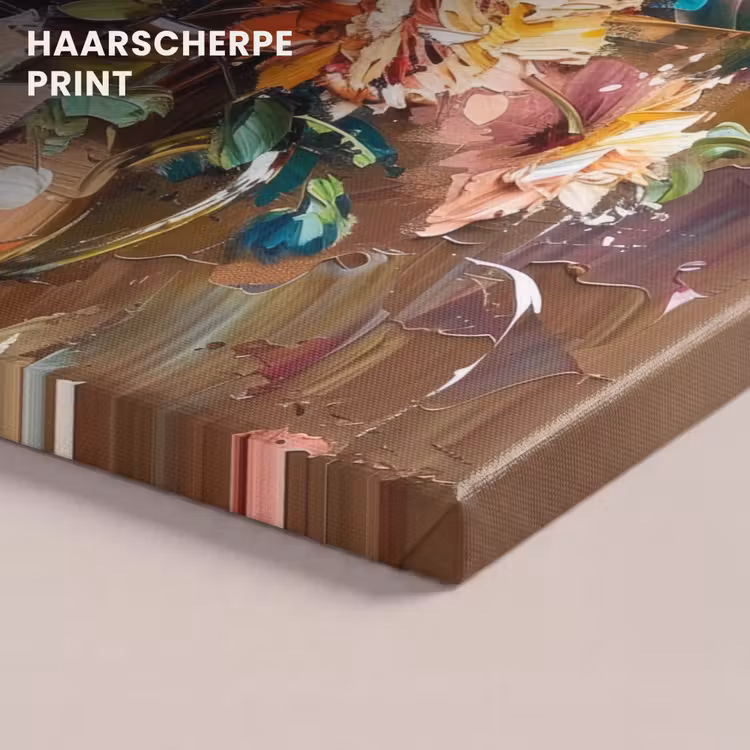 Canvas schilderij - Bloemen - Schilderij - Kleurrijk - Waterverf — 5