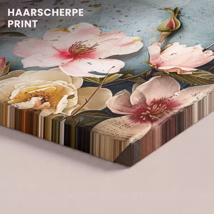 Canvas schilderij - Bloemen - Beton - Grijs - Natuur — 5