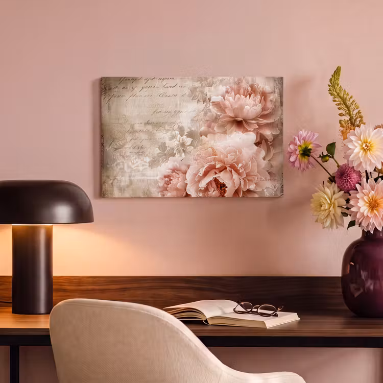 Canvas schilderij - Bloemen - Rozen - Boek - Kunst — 6