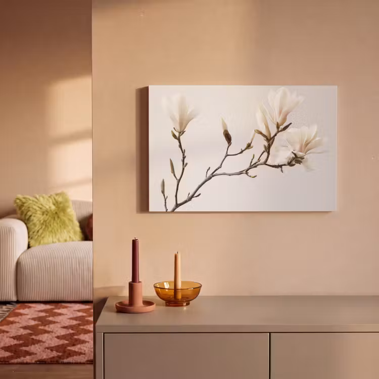 Canvas schilderij - Bloemen - Wit - Natuur - Magnolia — 2