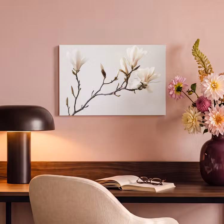 Canvas schilderij - Bloemen - Wit - Natuur - Magnolia — 6