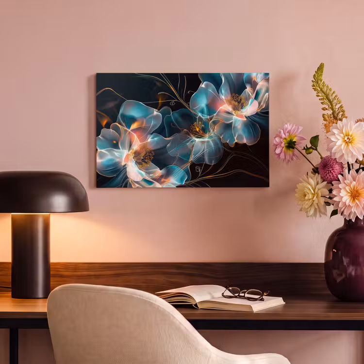 Canvas schilderij - Bloemen - Zwart - Licht - Flora — 6