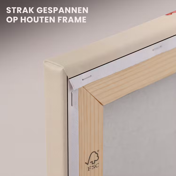 Canvas schilderij - Deurkrans - Strik - Kerst - Rood - Groen — 7