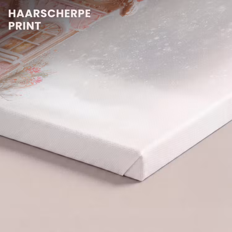 Canvas schilderij - Huisje - Suiker - Pastel — 5