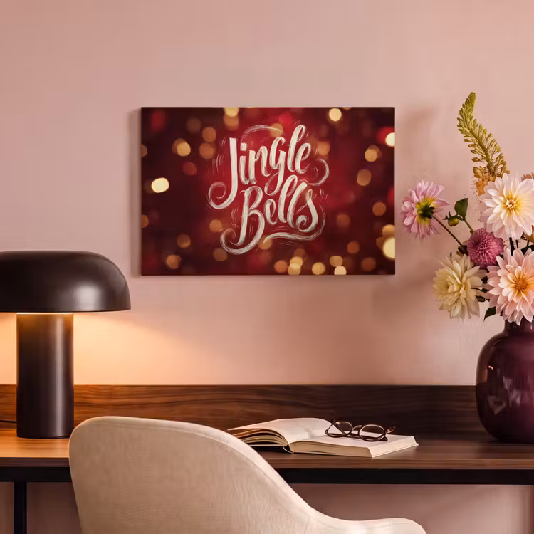 Canvas schilderij - Jingle - Bells - Kerst - Rood — 6