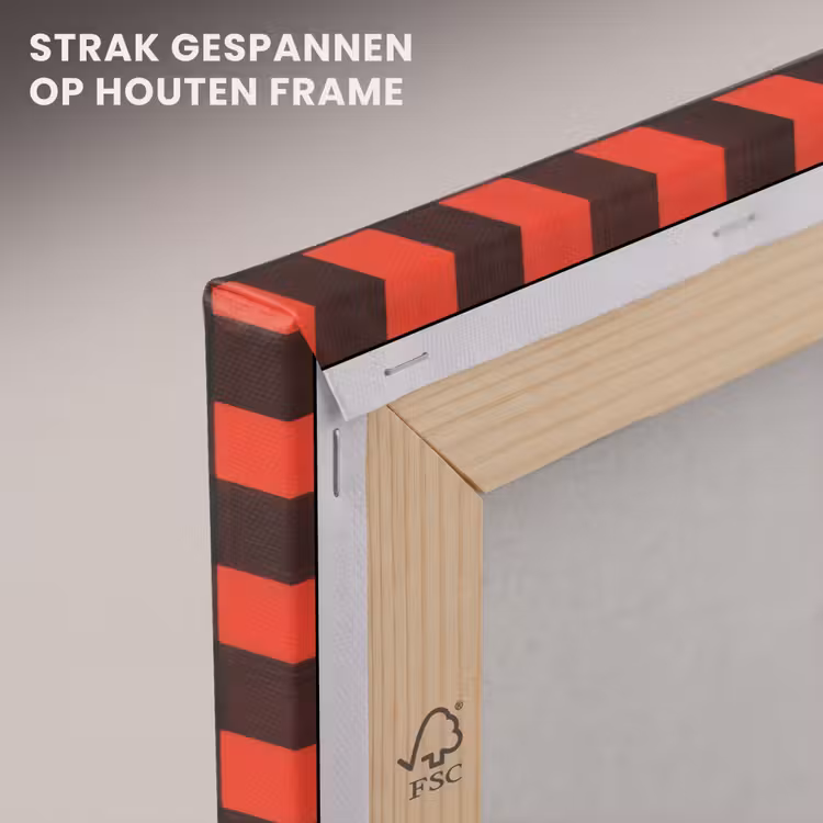 Canvas schilderij - Geruit - Rood - Tekst - Christmas — 7