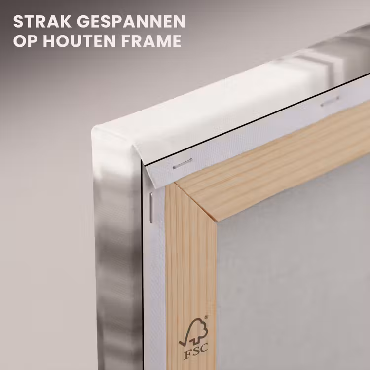 Canvas schilderij - Eland - Auto - Gewei - Zwart - Wit — 7