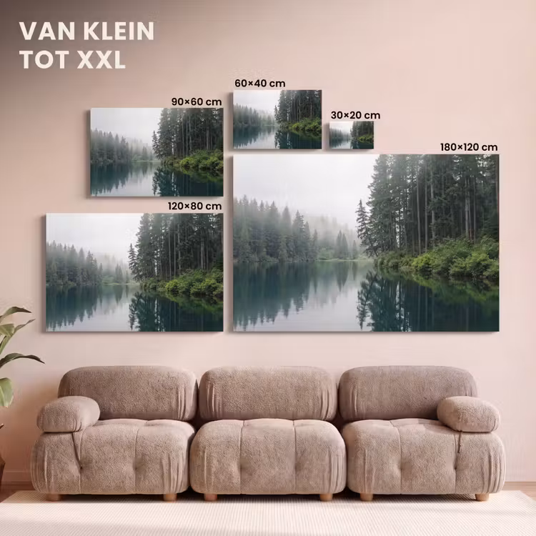 Canvas schilderij - Bergen - Meer - Bos — 8