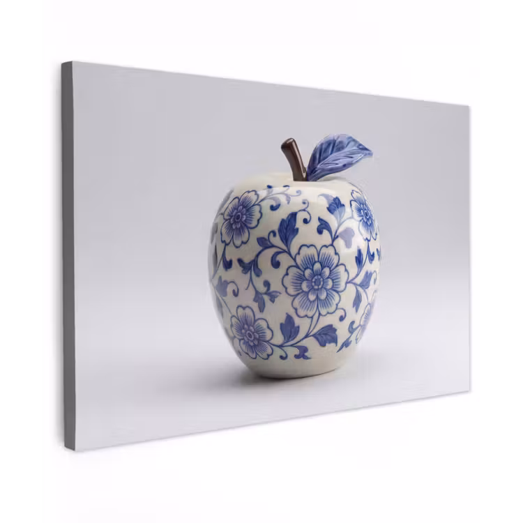 Canvas schilderij - Appel - Blauw - Klassiek — 1