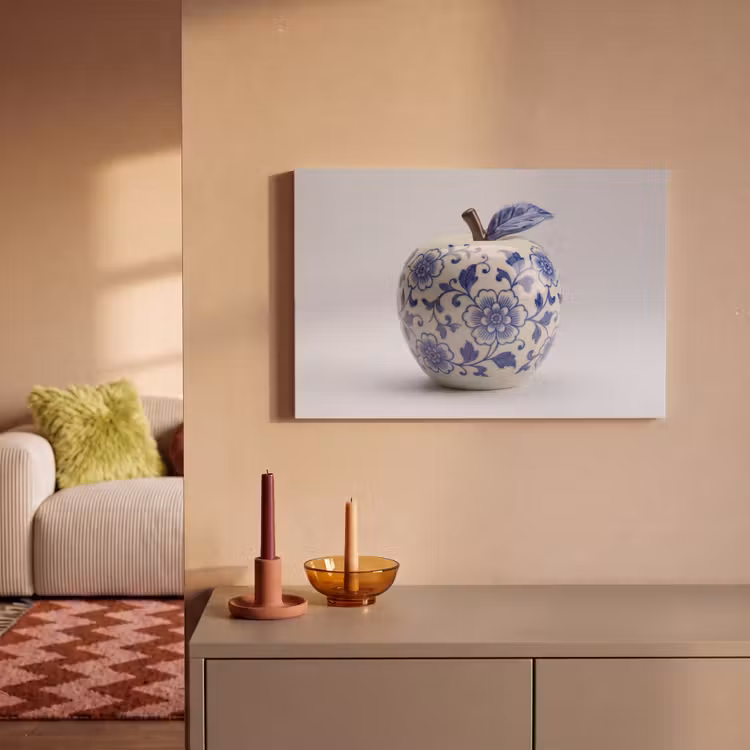 Canvas schilderij - Appel - Blauw - Klassiek — 2