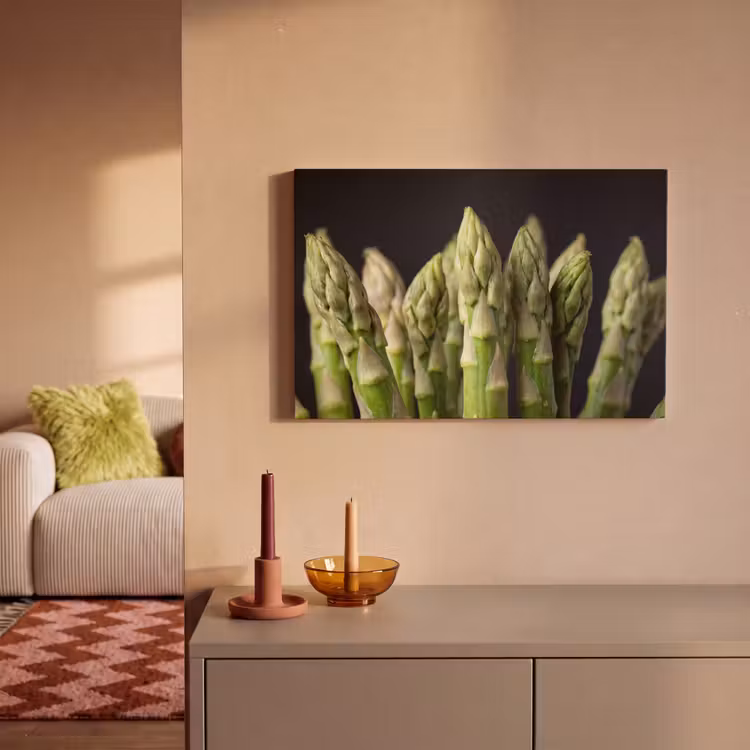 Canvas schilderij - Asperges - Groen - Zwart — 2