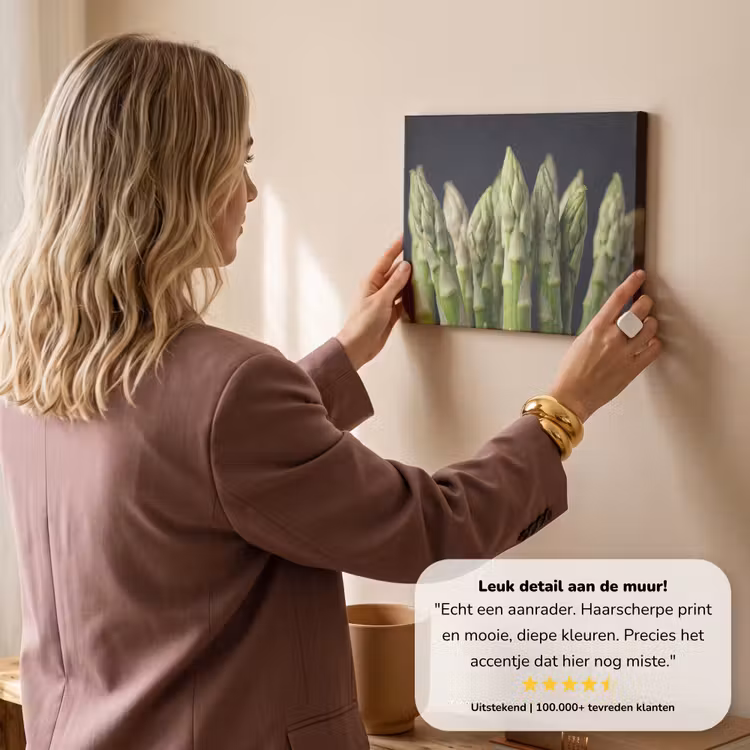 Canvas schilderij - Asperges - Groen - Zwart — 3