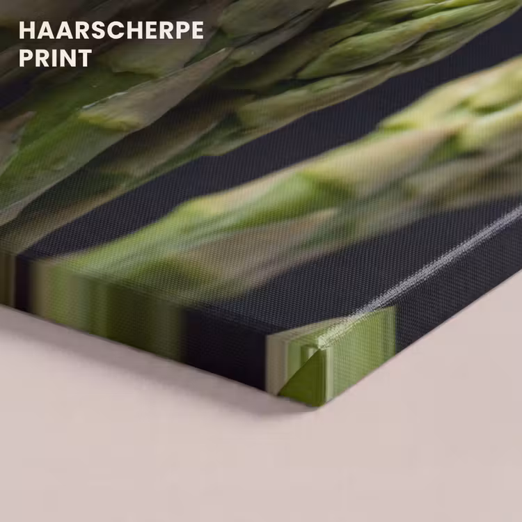Canvas schilderij - Asperges - Groen - Zwart — 5