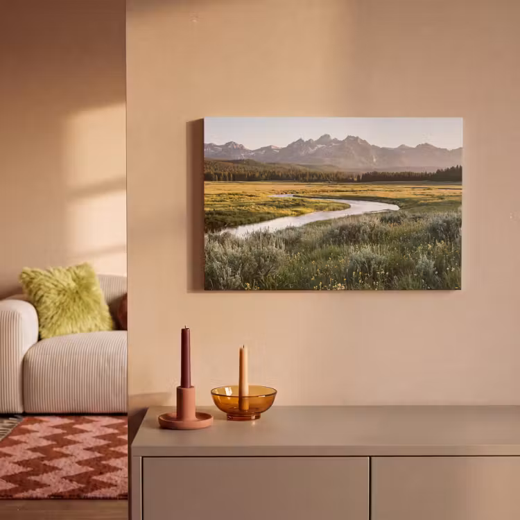 Canvas schilderij - Berglandschap - Rivier - Bos — 2