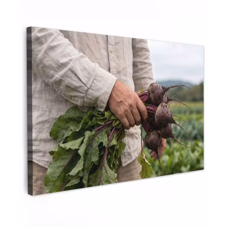 Canvas schilderij - Bieten - Vers - Moestuin — 1