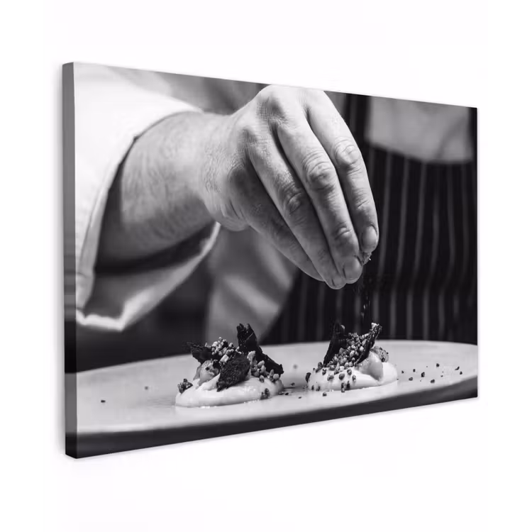 Canvas schilderij - Chef - Garnering - Gerecht — 1