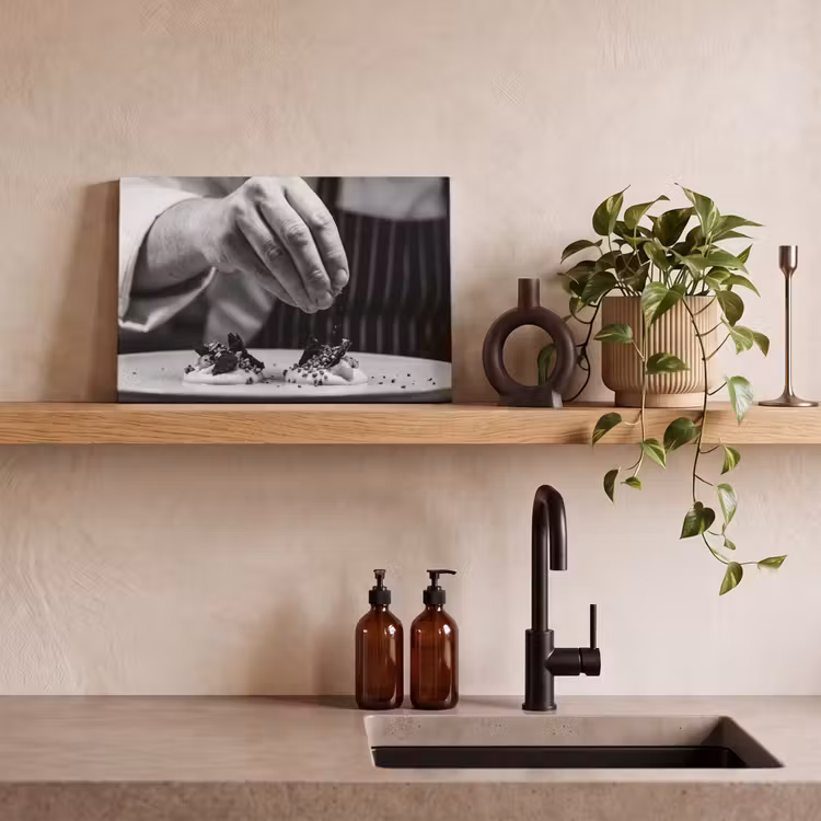 Canvas schilderij - Chef - Garnering - Gerecht — 4