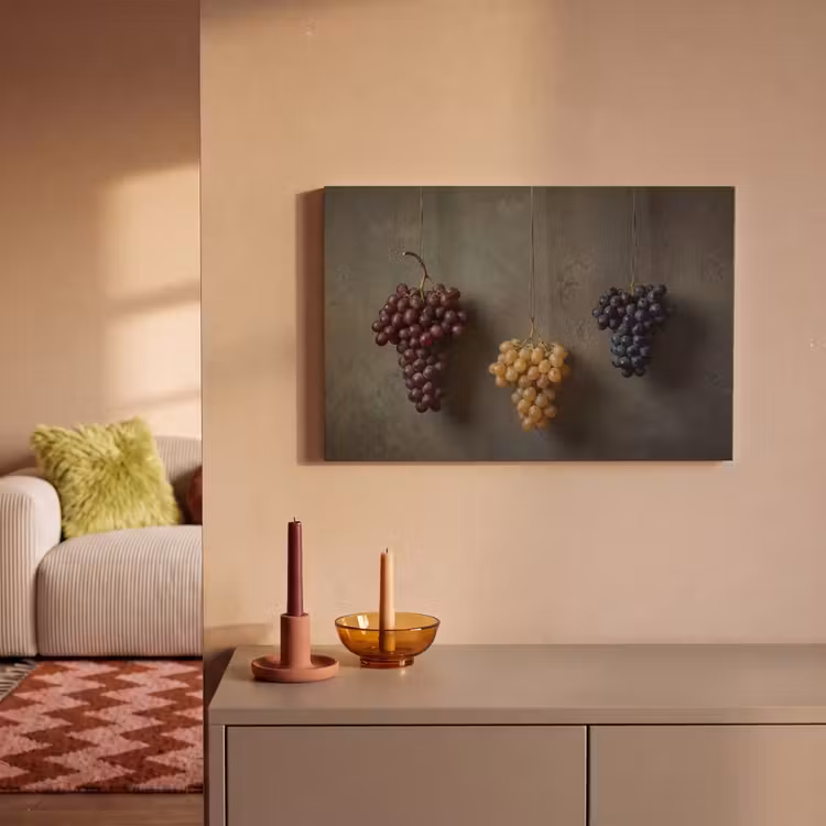 Canvas schilderij - Druiven - Kleurrijk - Muur — 2