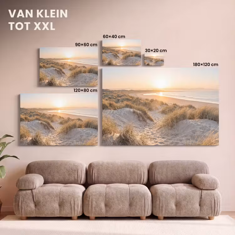 Canvas schilderij - Duinen - Strand - Zee — 8