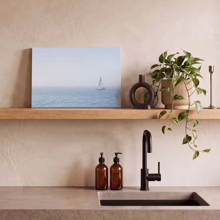 Canvas schilderij - Horizon - Zeilboot - Zee — 4