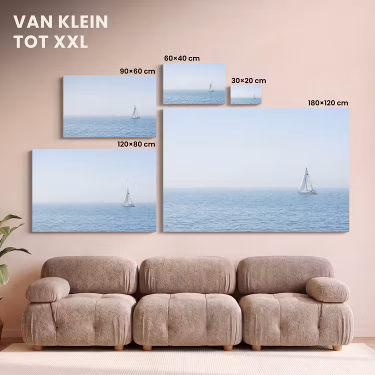 Canvas schilderij - Horizon - Zeilboot - Zee — 8