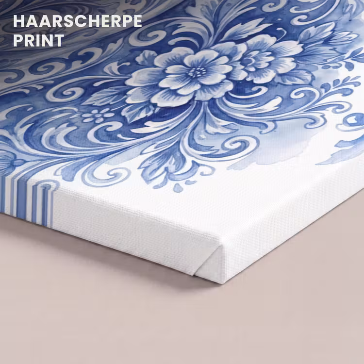 Canvas schilderij - Illustratie - Koe - Blauw — 5