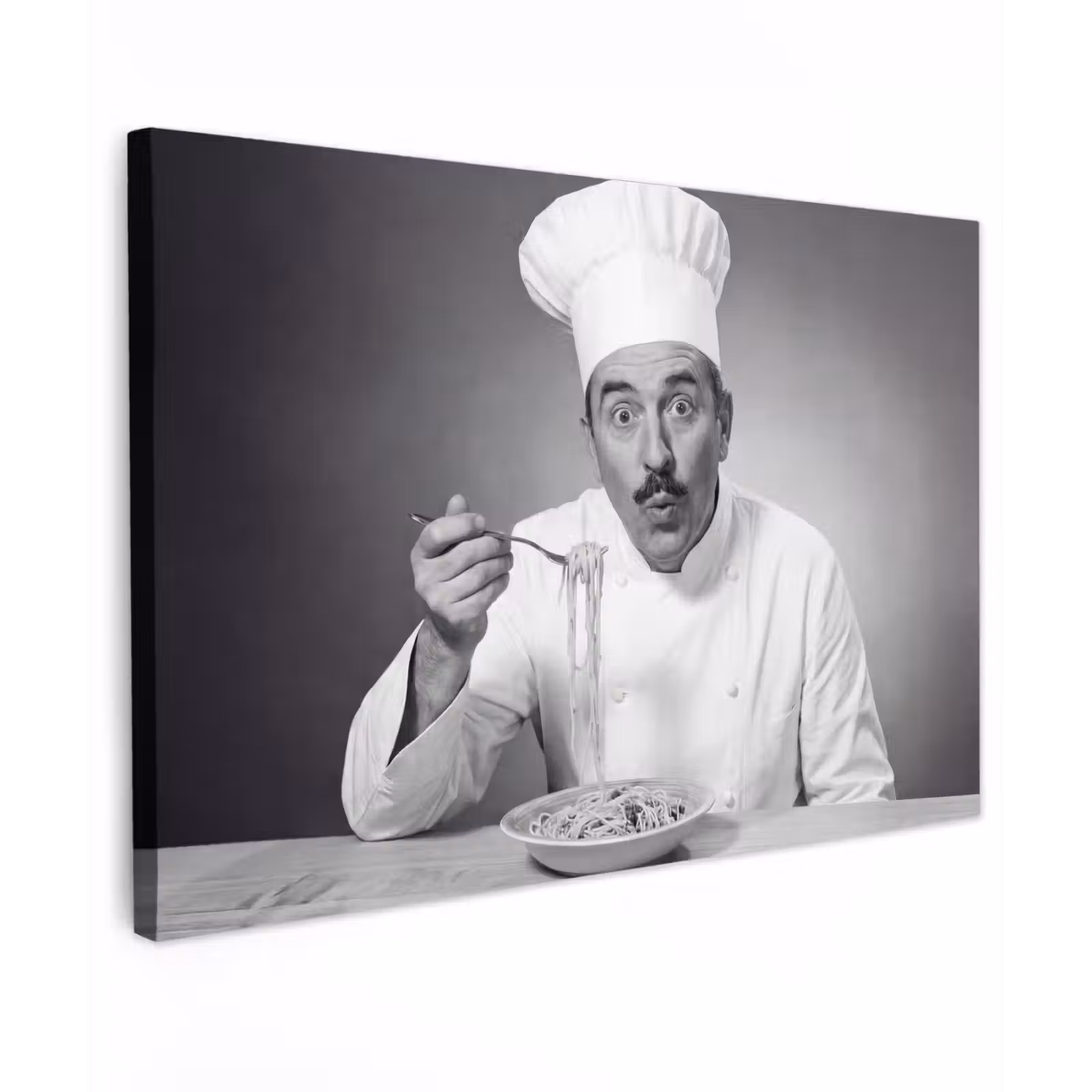 Canvas schilderij - Chef - Spaghetti - Pasta — 1