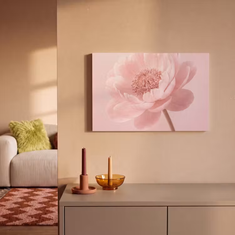 Canvas schilderij - Bloem - Pioenroos - Roze — 2