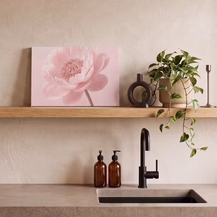 Canvas schilderij - Bloem - Pioenroos - Roze — 4