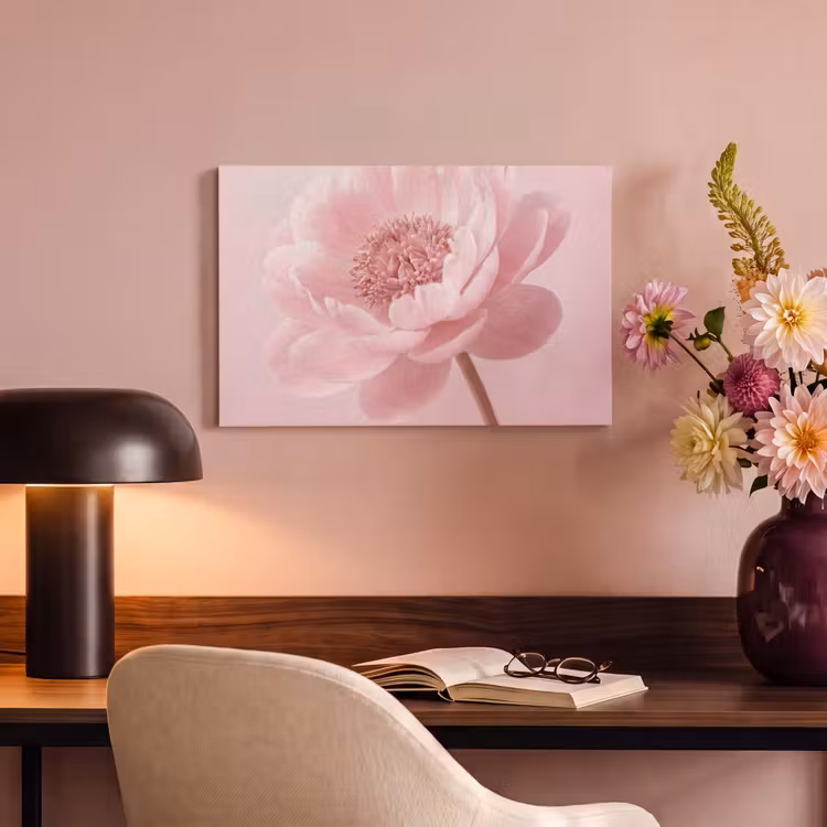 Canvas schilderij - Bloem - Pioenroos - Roze — 6